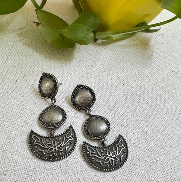 3 Layer Drop Moon Earring