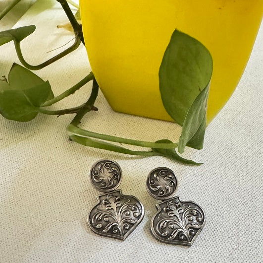 Pan Carving Earring