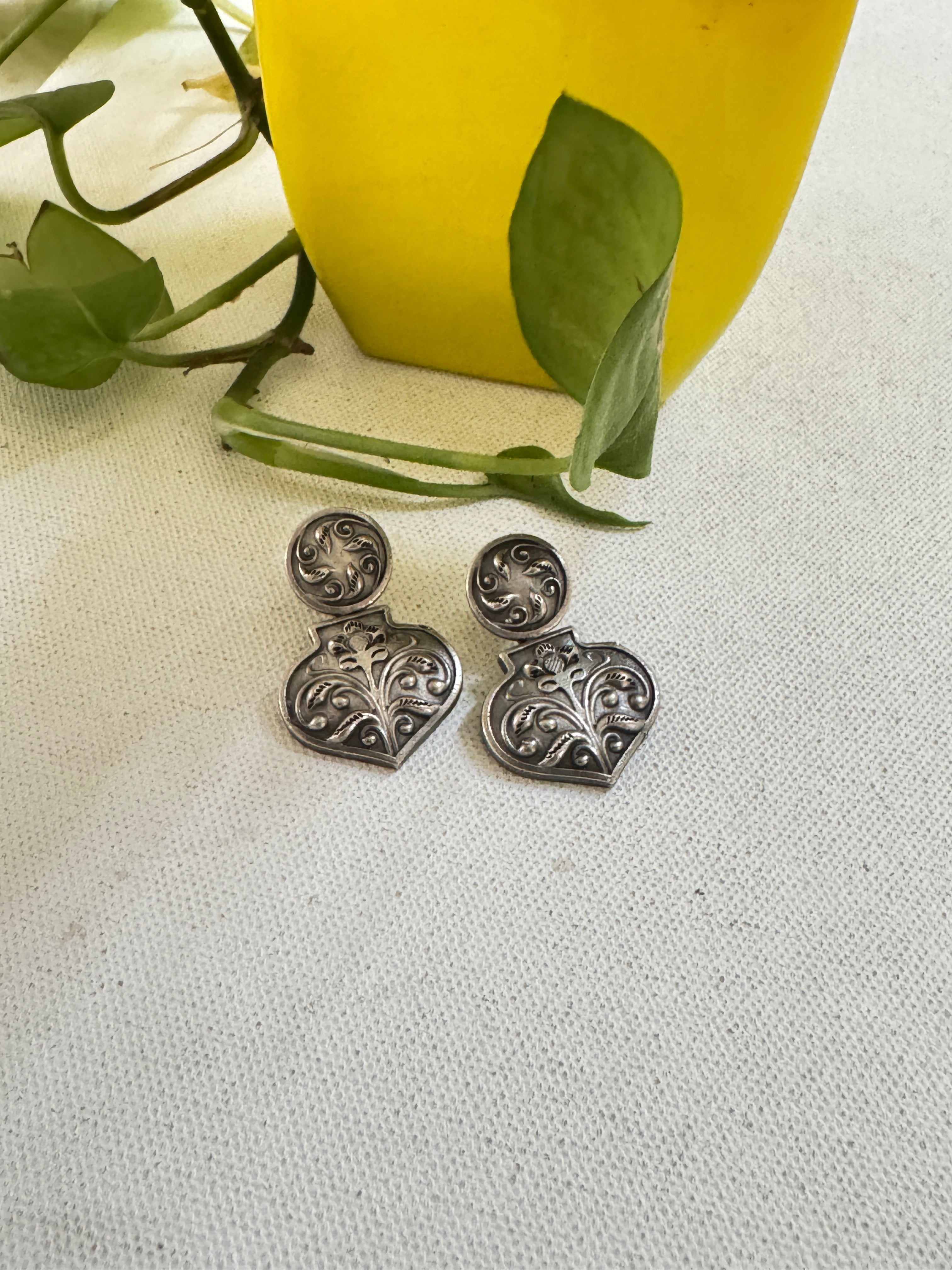 Pan Carving Earring