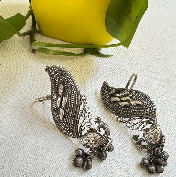 Peacock Earcuff